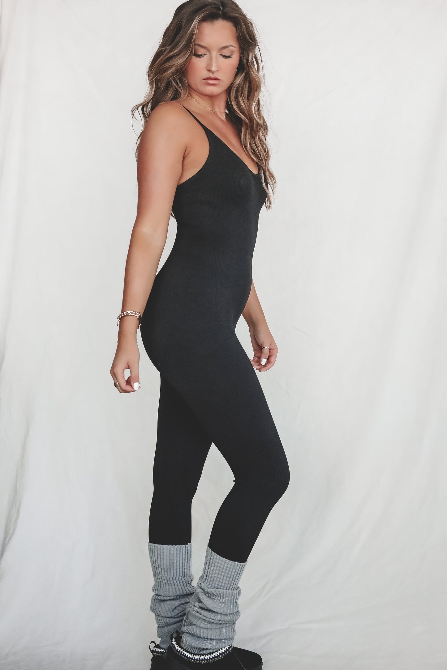 Style Is The Game Ribbed Long Jumpsuit