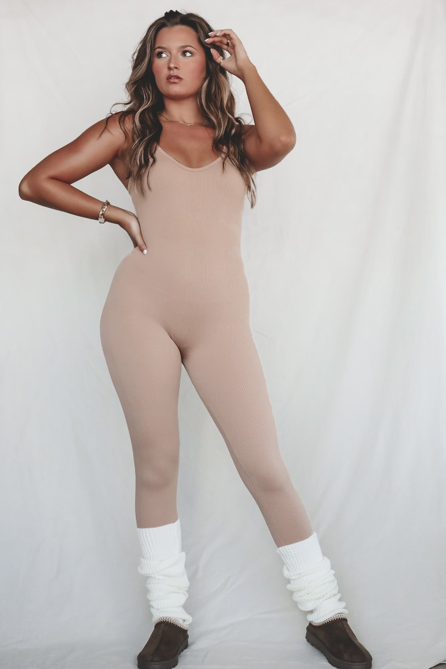 Style Is The Game Ribbed Long Jumpsuit